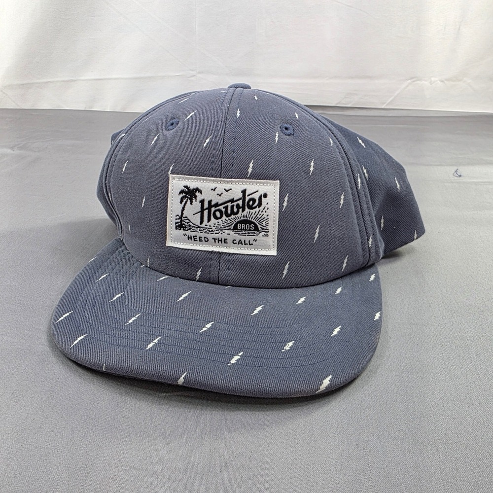 Howler Bros. Snapback Hat Cap Blue‎ Lightning Bolt Palm Tree Logo